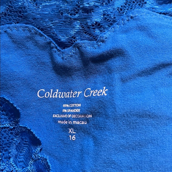 Coldwater Creek xl Colorful Lace Trim Tank Tops - Picture 4 of 4